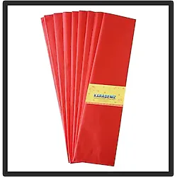 Lino Krapon Kağıdı Kırmızı - 6 Adet