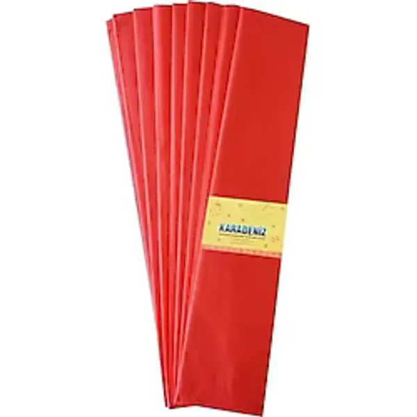 Lino Lüx Krapon Kağıdı (50x200 cm) 10'lu Paket KIRMIZI