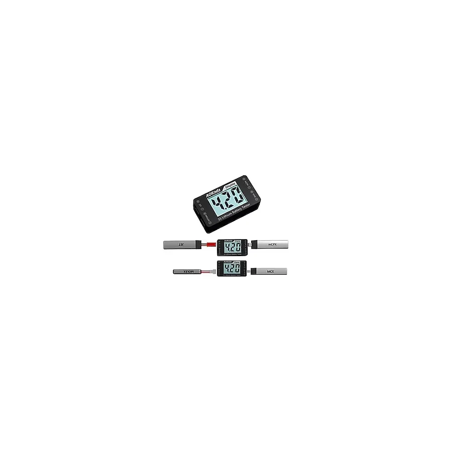 Lipo 3,7V 1S Dron Pil Voltaj Test Cihazı Jst Molex Mcpx Mcx Soketli 4 in 1
