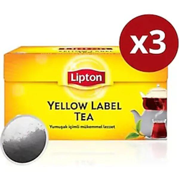 Lipton Yellow Label 3.2 gr 100'lü 3 Adet Demlik Poşet Çay