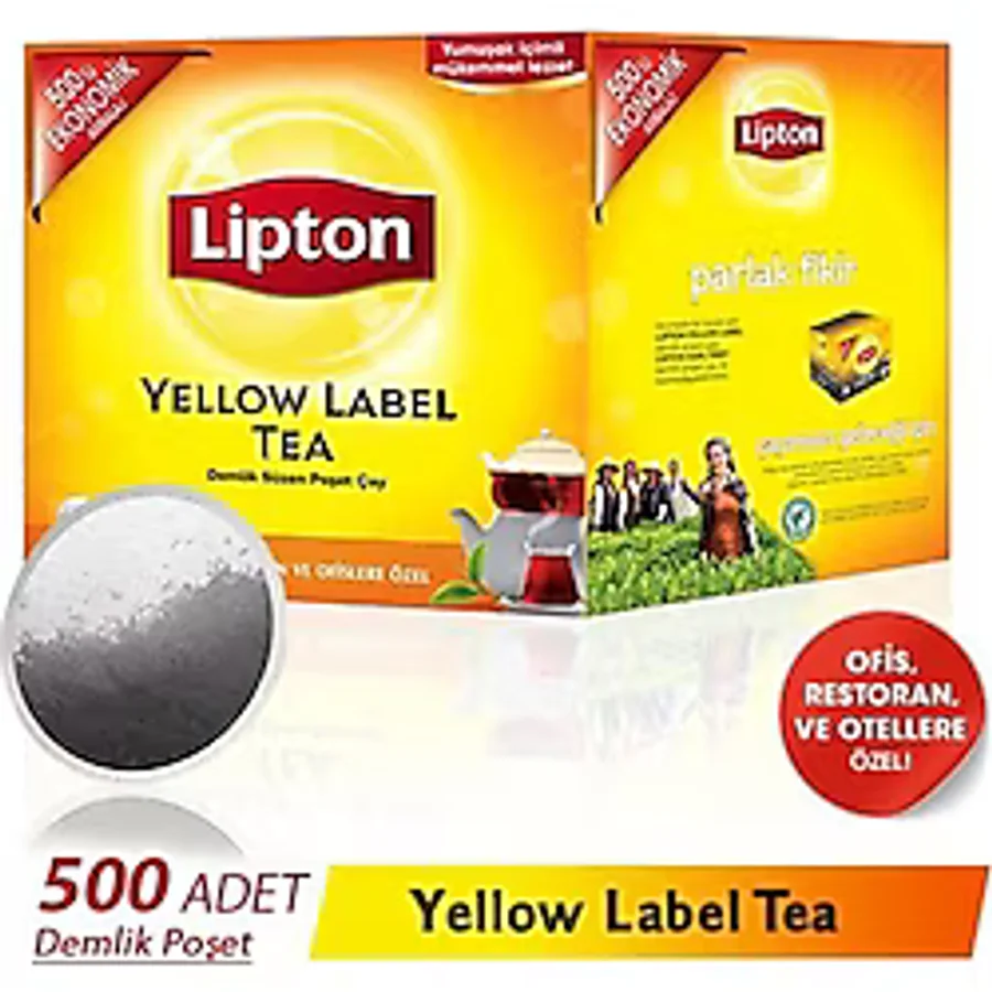 Lipton Yellow Label 3.2 gr 500'lü Demlik Poşet Çay