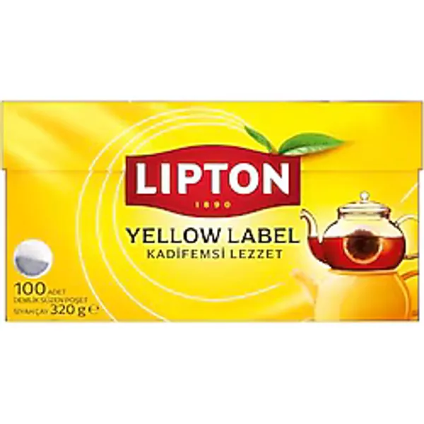 Lipton Yellow Label Demlik Poşet Çay, 100'lü, 320g