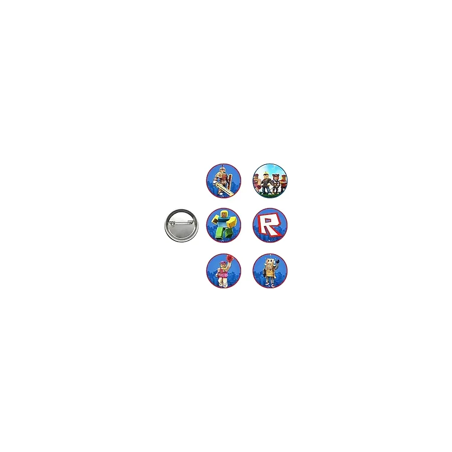 Lisanslı Yaka çanta rozeti ROBLOX 6lı Paket Pinyata İçi Küçük Hediyelikler