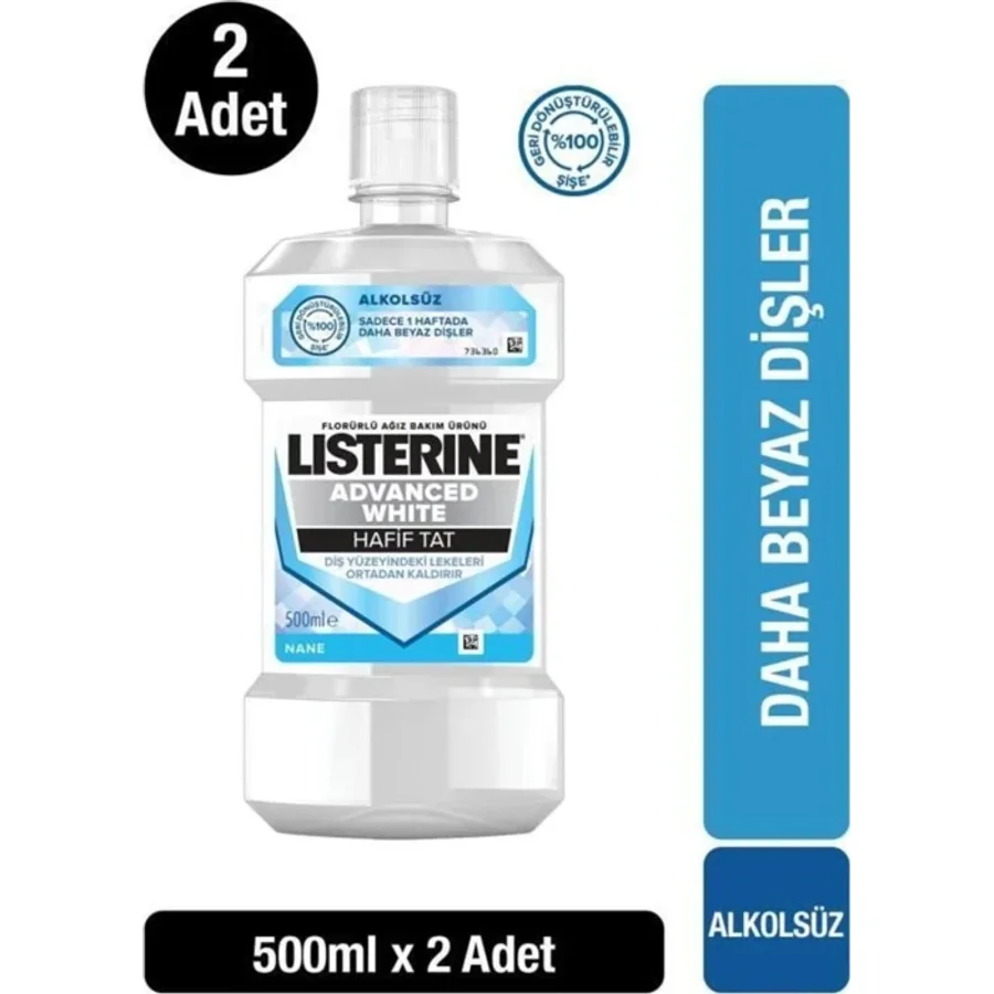 Listerine Advanced White Hafif Tat 500 ml Gargara