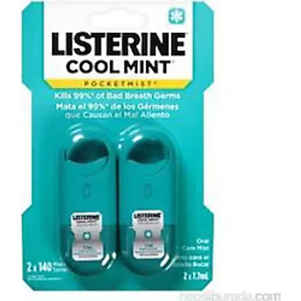 Listerine Pocketmist Nane Aromalı Ağız Gargarası Sprey 2'Li 15.4 ml Ferahlatıcı Etki