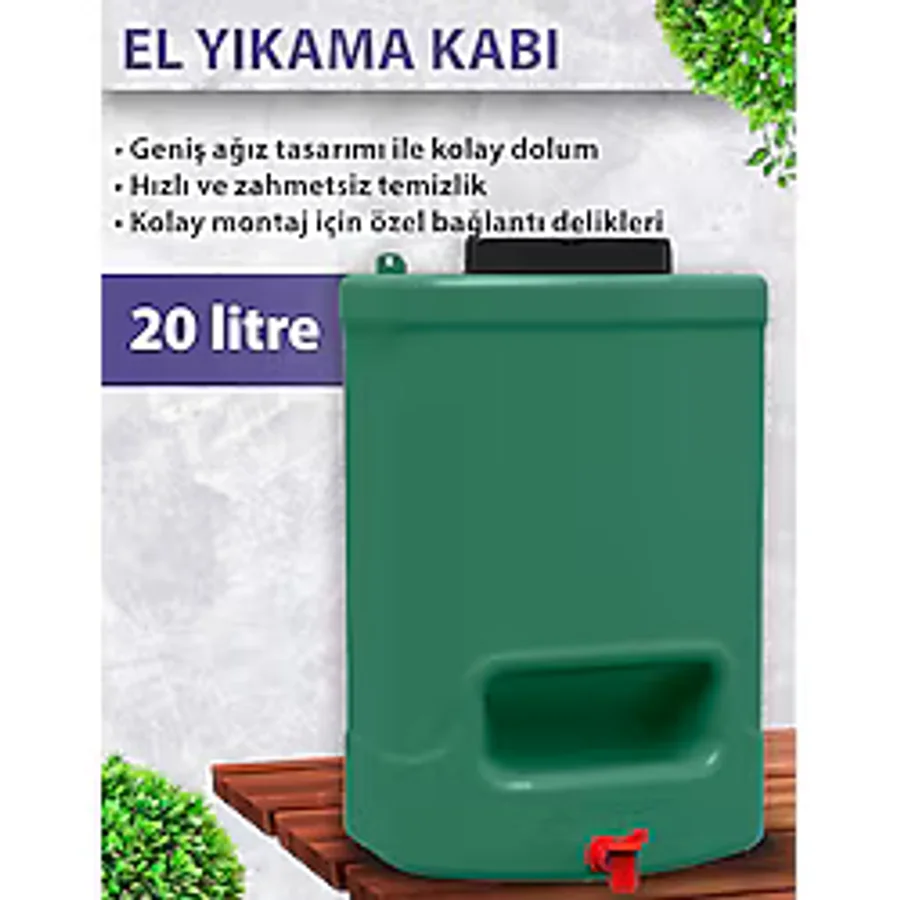 LITOLAN 20 Lt Su Bidonu, El Yıkama Kabı, Kamp Musluklu Bidon