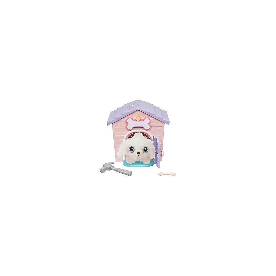 Little Live Pets My Puppy's Home Minis - Pink & Purple Home Peluş Oyuncak ve Köpek Kulübesi Oyun Seti. Yavru Köpeğinizin Evini Yapın, Yavru Köpeğinize İsim Verin ve Sürpriz! Köpek Görünür! Hangi