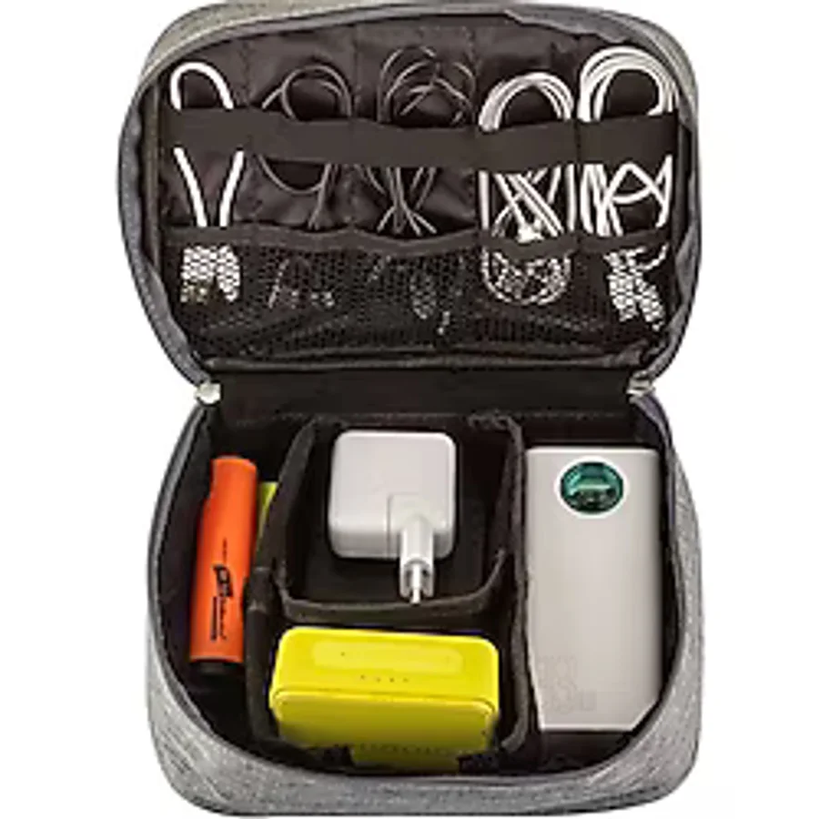 Livx Fermuarlı Elektronik Aksesuar Düzenleyici Çanta Organizer Kablo Düzenleyici Gadget Çanta Cırt