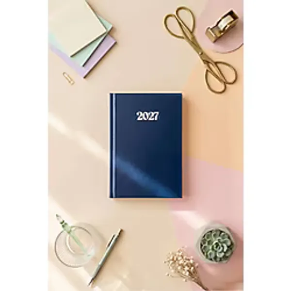 Lizy 2027 Günlük Planlayıcı Ajanda 14x20 Cm Ciltbezi Sert Kapak Lacivert