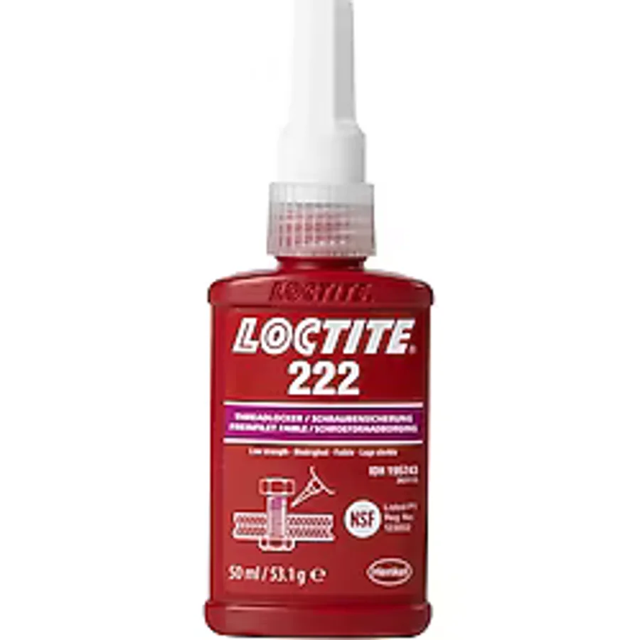 Loctite 222 Düşük Mukavemetli Vida Gevşemezlik Civata Sabitleyici Kolay Sökülebilir 50 Gr/ml