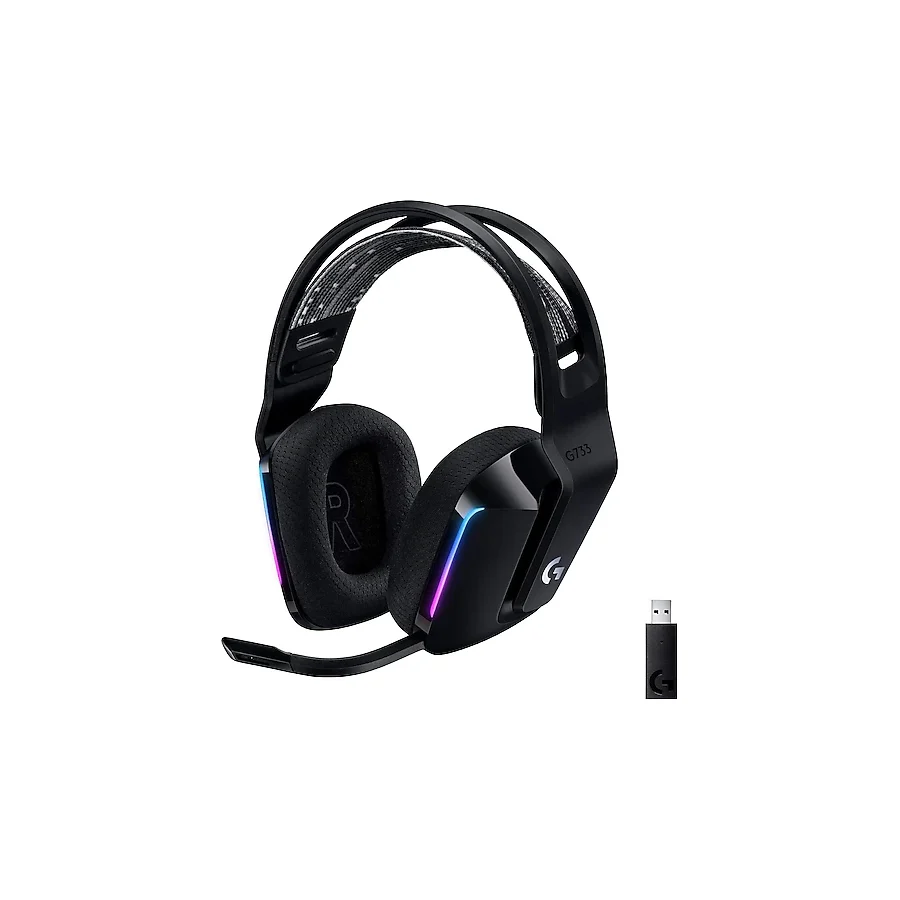 Logitech G733 Lightspeed Siyah RGB 7.1 Kablosuz Kulak Üstü Oyuncu Kulaklığı