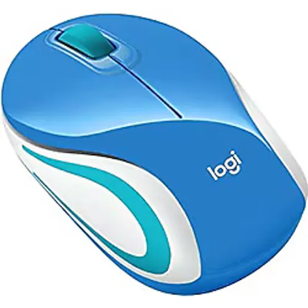 Logitech Kablosuz Mini Fare M187, Dizüstü Bilgisayarlar için Cep Boyutunda Taşınabilir Fare, Camgöbeği