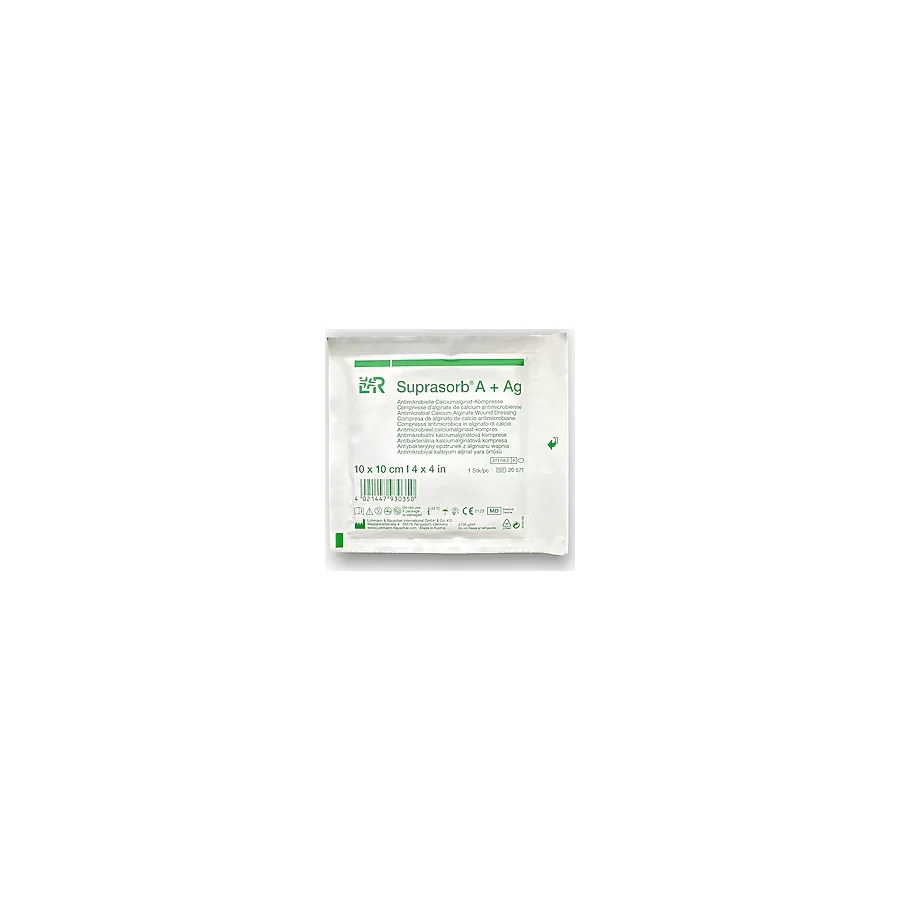 LOHMAN&RAUSHER Suprasorb A Ag Kalsiyum Aljinatlı Ve Gümüşlü Yara Örtüsü 10 X 10 Cm - Ref 20571 - 1 Adet