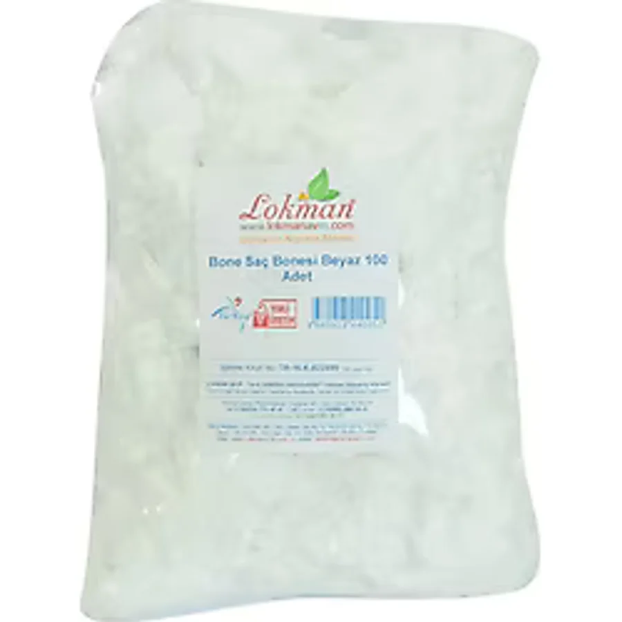 LokmanAVM Bone Saç Bonesi Beyaz 100 Adet 1 Paket