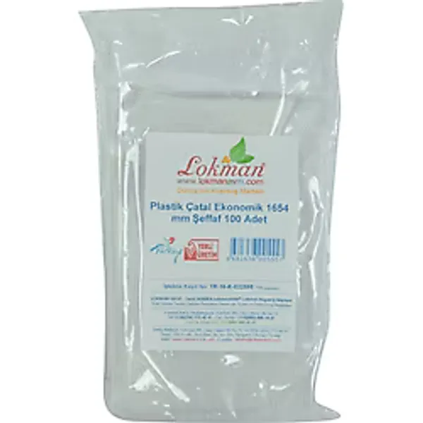 LokmanAVM Plastik Çatal Ekonomik 1654 mm Şeffaf 100 Adet 1 Paket