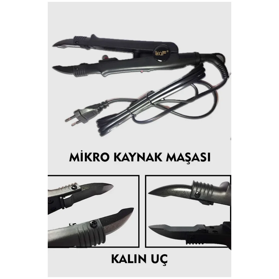 Loof Mikro Keratin Saç Kaynak Maşası Kalın Uçlu