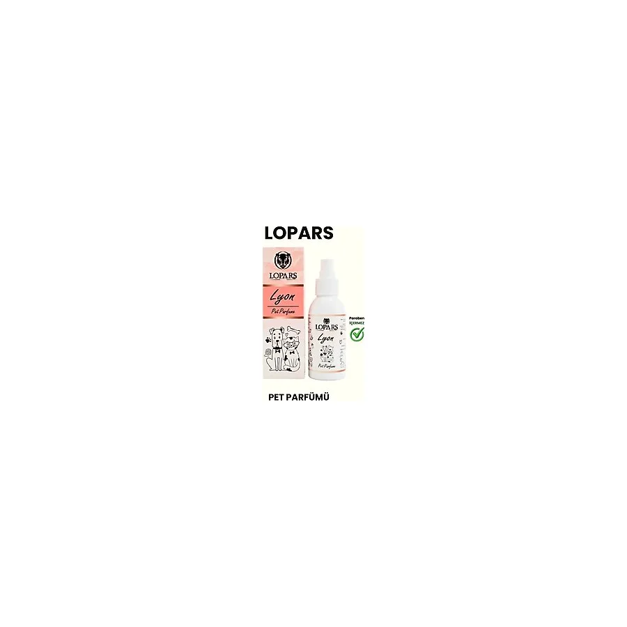 Lopars Lyon Evcil Hayvan Parfümü 100 ml Kedi Köpek Kötü Koku Giderici Pet Sprey Tüy Bakım Spreyi (Pet Deodorant)