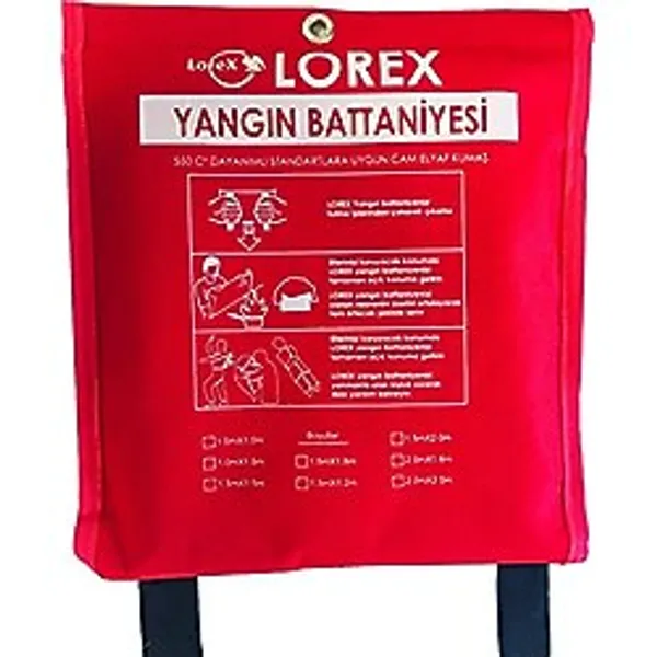 Lorex LOREX LR-FB1518C Yangın Battaniyesi 150cm x 180cm , Çantalı
