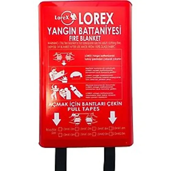 LOREX LR-FB1015B Kutulu Yangın Battaniyesi 100cm x 150cm