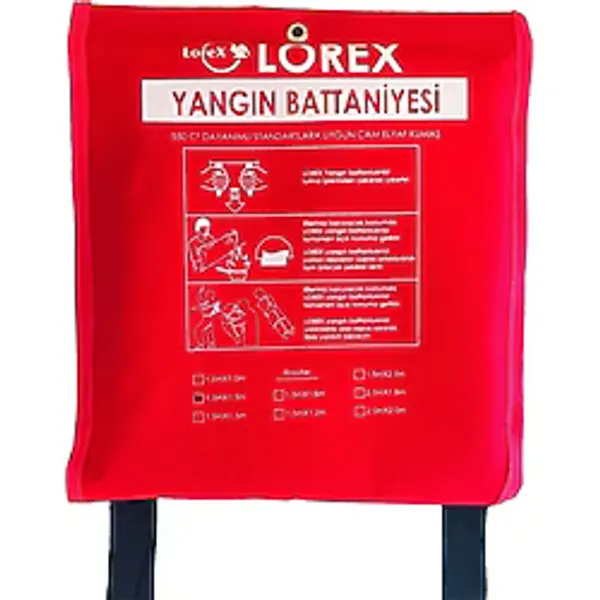 Lorex Lr-Fb1015C Çantalı 1 Metre X 1,5 Metre Yangın Battaniyesi