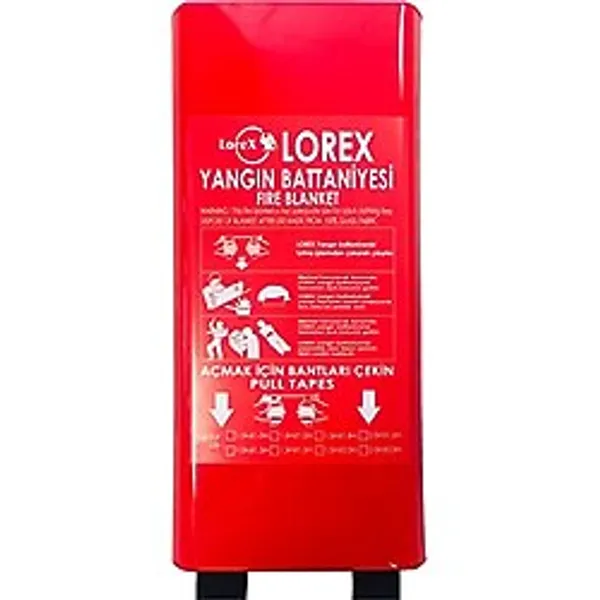 LOREX Lr-fb1515b 150cm X 150cm Kutulu Yangın Battaniyesi , Denizci Yangın Battaniyesi LR-FB1515B