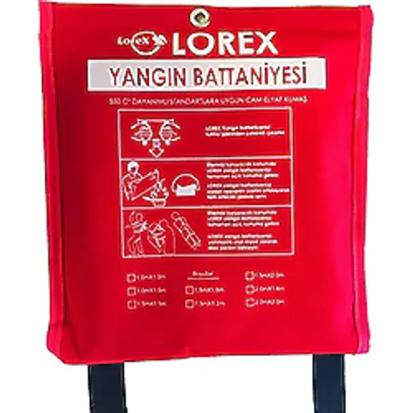 LOREX LR-FB1515C Çantalı Yangın Battaniyesi - 150cm x 150cm