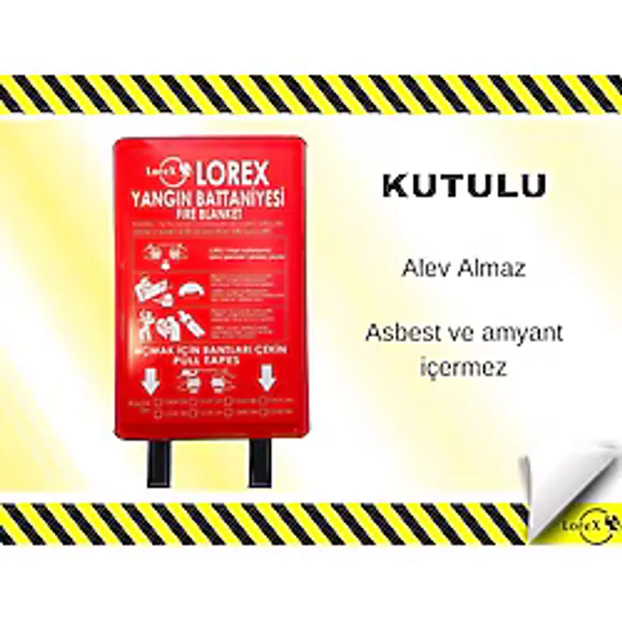 LOREX LR-FB1518B Kutulu Yangın Battaniyesi 150cm x 180cm