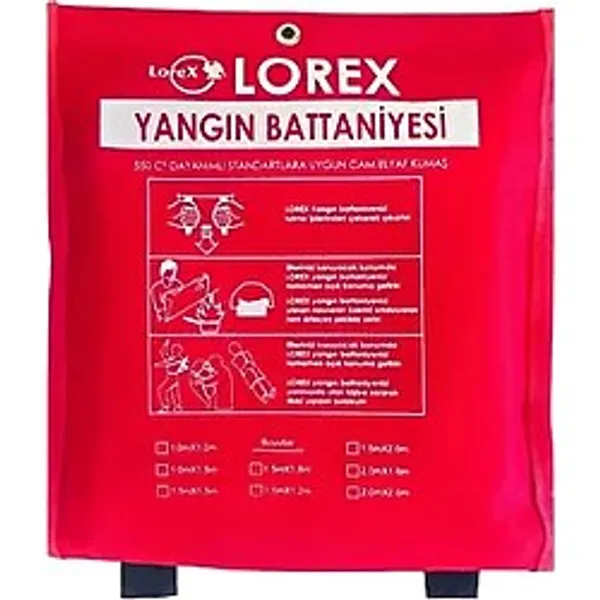 Lorex Lr-fb2015c Çantalı 2 Metre X 1,5 Metre Yangın Battaniyesi