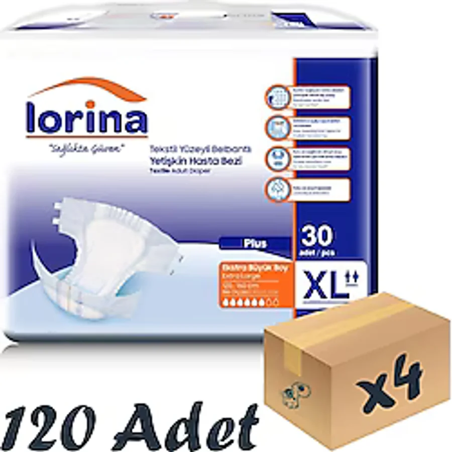 Lorina Belbantlı Ekstra Büyük Boy XL 30'lu 4 Adet Hasta Bezi