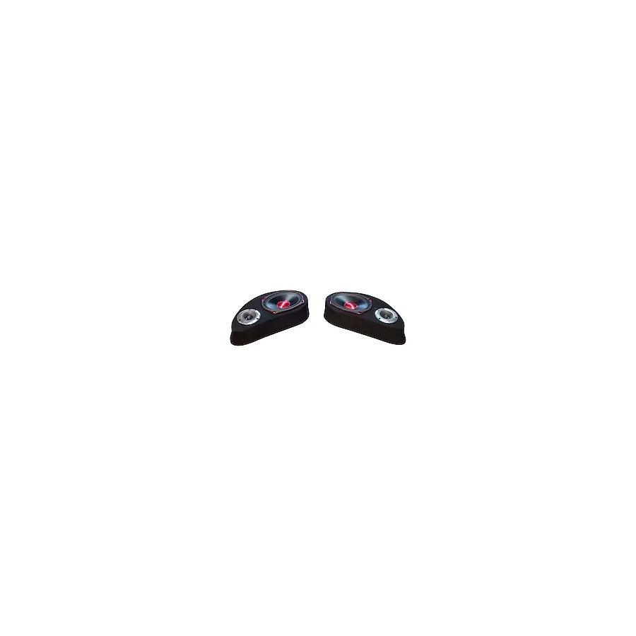 Lostgarage POLYESTERLİ BOŞ PANDİZOT OVAL HOPARLÖR 10 CM TWEETER YUVALI SİYAH MDF (2 ADET Sağ ve sol )