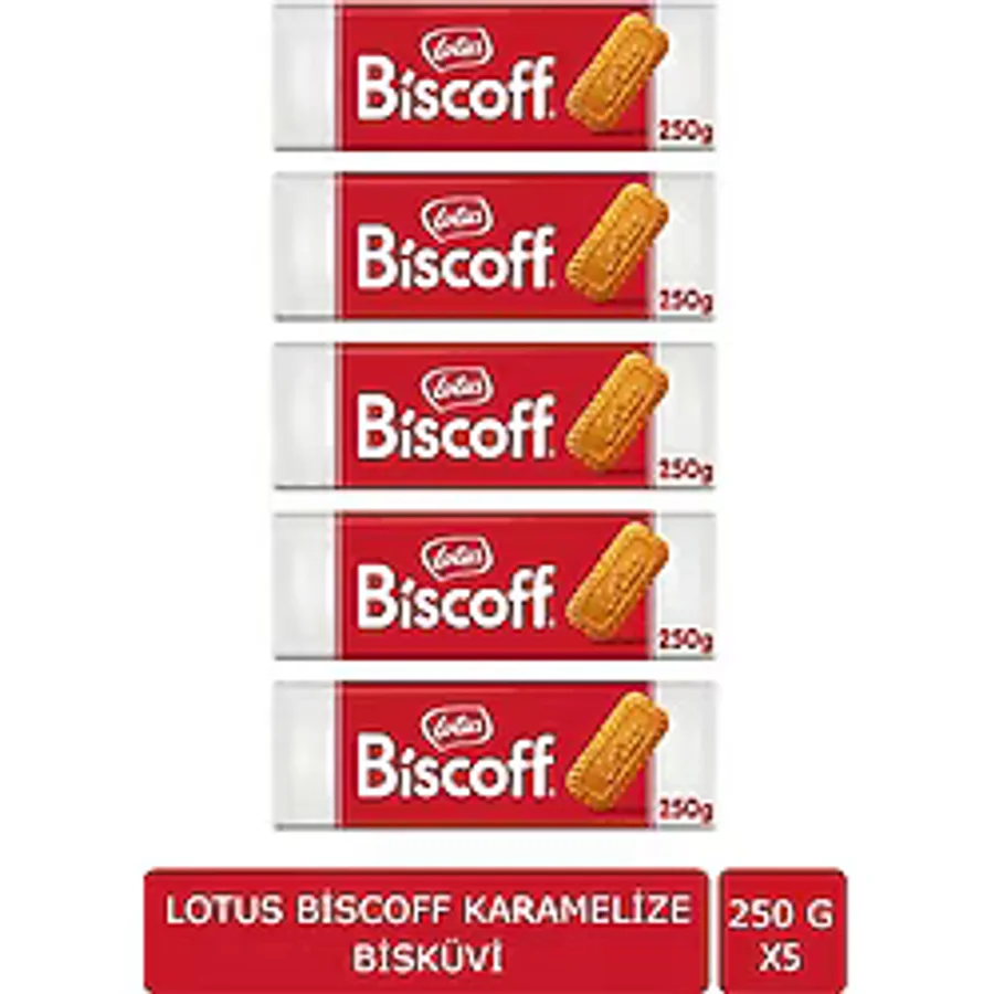 Lotus Biscoff Karamelize Bisküvi 250 gr 5'li