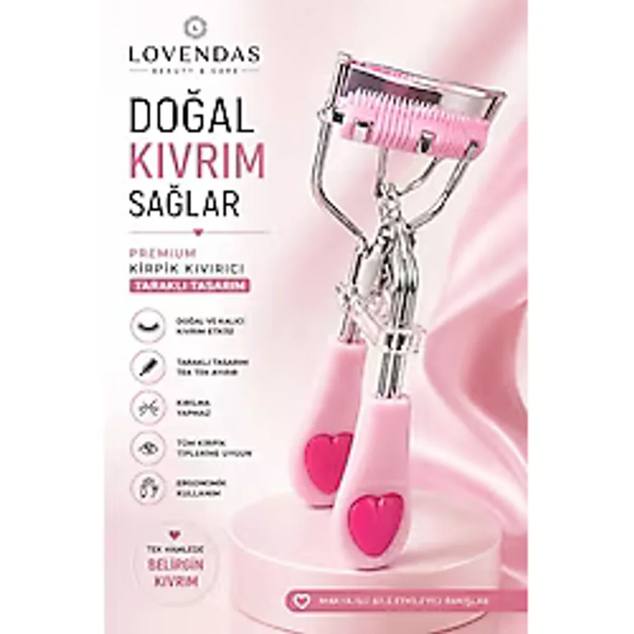Lovendas Profesyonel Kirpik Kıvırıcı Ergonomik Tasarımı ile Özel Kutusunda