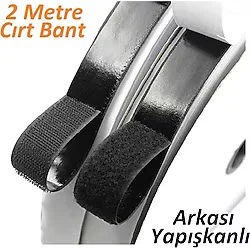 Lovyco Yapışkanlı Siyah Cırt Cırtlı Bant 2 mt Amerikan Fermuarı 2 cm Genişlik Cırt Band Cırt Cırt Bant
