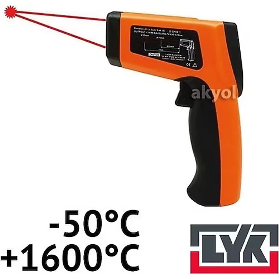 Loyka Lyk DT8016H Çift Lazerli Kızılötesi Lazer Termometre 1600°C