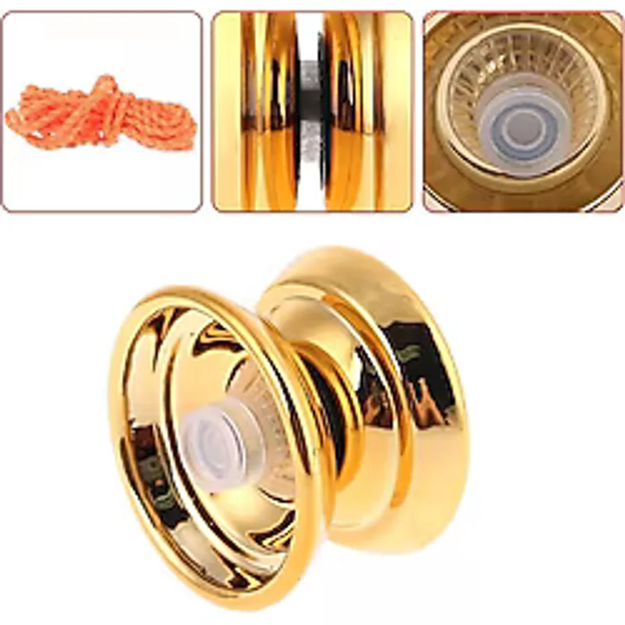 LRS Store Metal Yoyo Oyuncak Extra Rulmanlı Profesyonel Yo-Yo Oyuncağı Unresponsive Yoyo - Altın