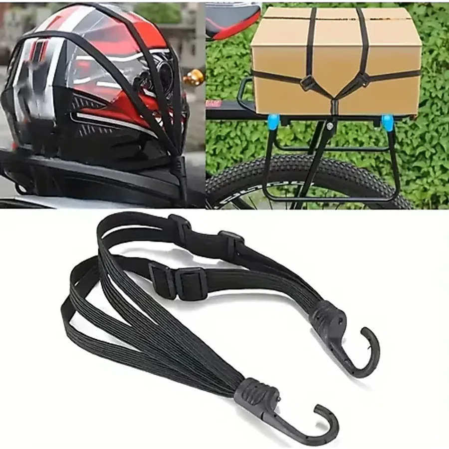 LRS STORE Motosiklet Bagaj Filesi Süper Esnek Motor Kask Bağlama Eşya Taşıma Kayışı