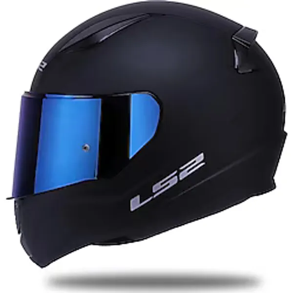 LS2 Rapıd 2 Mat Siyah Kask (Mavi Vizörlü) Motosiklet Aksesuarları için Güvenli Seçim - 2XL