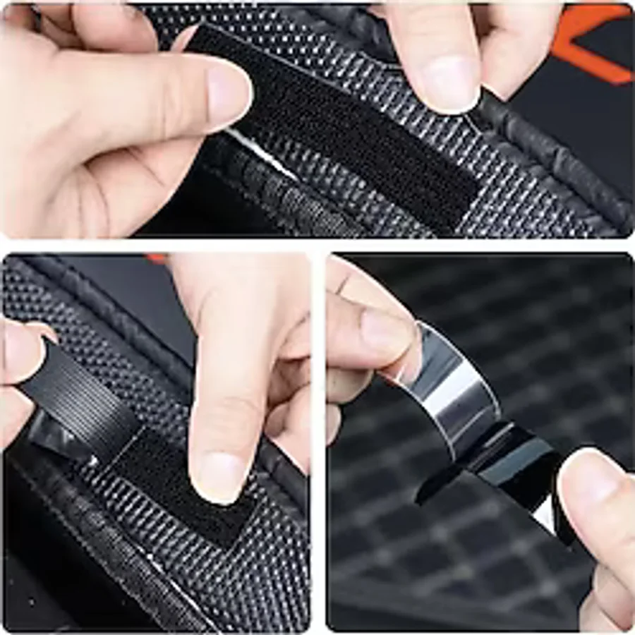 LTG Nova Araç Ev Ofis Çok Amaçlı Kaydırmaz Çift Taraflı Cırt Velcro Bant 16'lı Set 23X70MM Siyah - Ebatlar