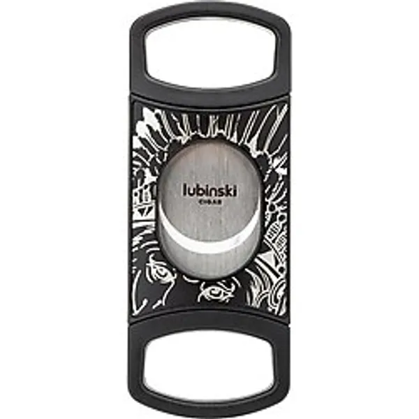 Lubinski V-Kesim-Düz Kesim Sehpalı Puro Makası Double Cutter Siyah(60Ring)