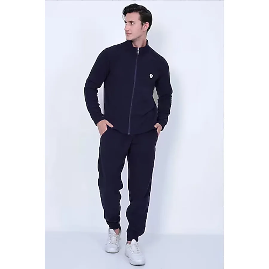 Lukitus Tam Fermuarlı Polar Erkek Eşofman Takımı