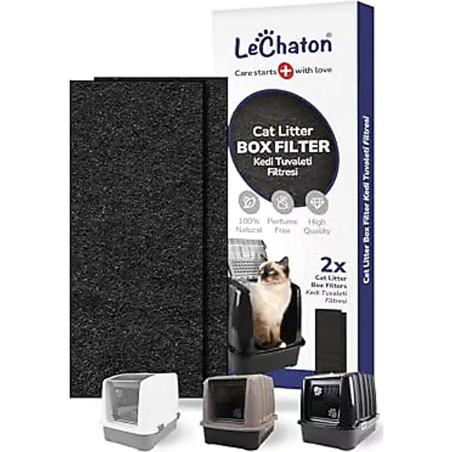 Lüks Kapalı Kedi Tuvaleti İçin 2'li Filtre Dikdörtgen 6,5x18 cm (3 mm)