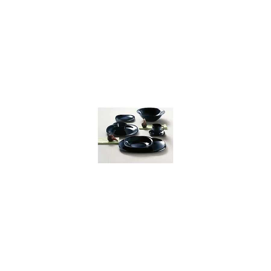Luminarc 6 'lı Siyah Yemek Tabağı Carine Black 6 Adet Siyah Çukur Yemek Tabağı 21 Cm
