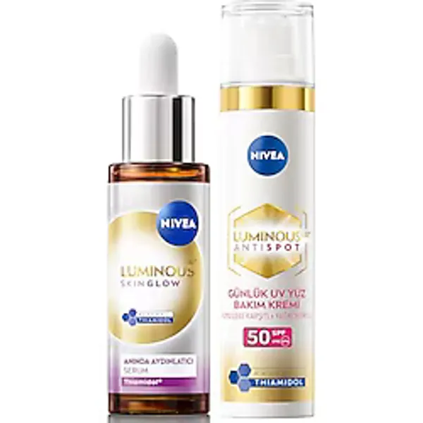 Luminous630 Aydınlatıcı ve Leke Karşıtı Cilt Bakım Seti,SPF50 Yüz Güneş Kremi 40ml,Serum 30 ml