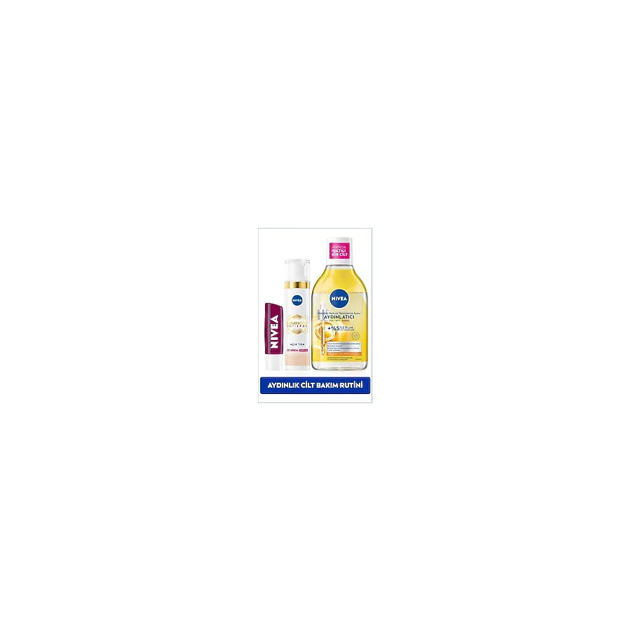Luminous630 CC Yüz Kremi 40ml, Aydınlatıcı Micellar Makyaj Temizleme Suyu 400ml, Dudak Bakım Kremi