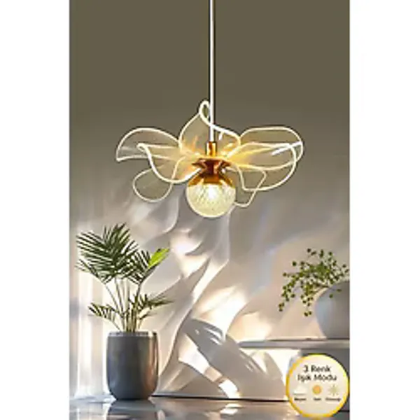 Luna Lighting Kleopatra Model Gold Kaplama 3renk Metal Salon Mutfak Oturma Yatak Odası Modern Led Sarkıt Avize
