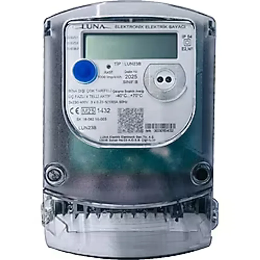 Luna Trifaze 0,25-5(100)A Elektronik Elektrik Sayacı - 3 Fazlı İşyeri Sayacı