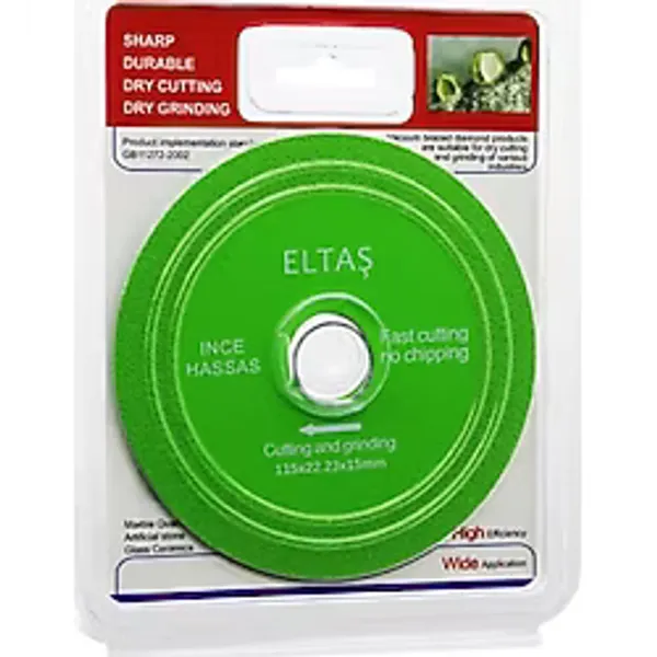 Lunaev Cam Kesme Yeşil Hassas Kesici Disk - Taşlama 115X22X23X15MM Daire Testere Bıçakları