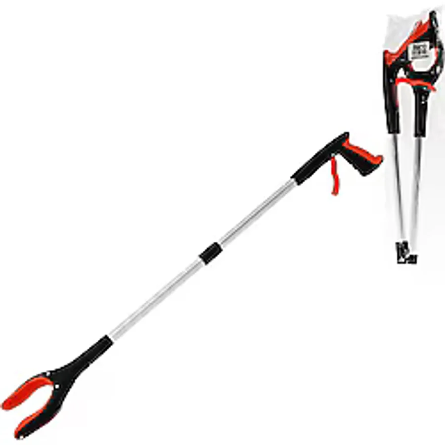 Lunaev Otomatik= Bas--Tut Katlanabili Boru Çöp Toplama Kıskacı 83CM Çok Amaçlı Tutacak