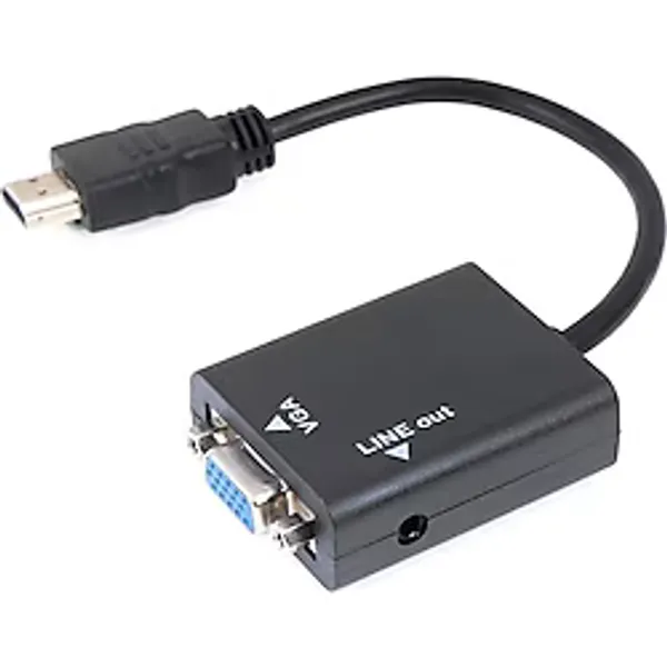 Lunatic 8942 HDMI To VGA Ses Destekli Monitör Dönüştürücü Kablo Çevirici Adaptör