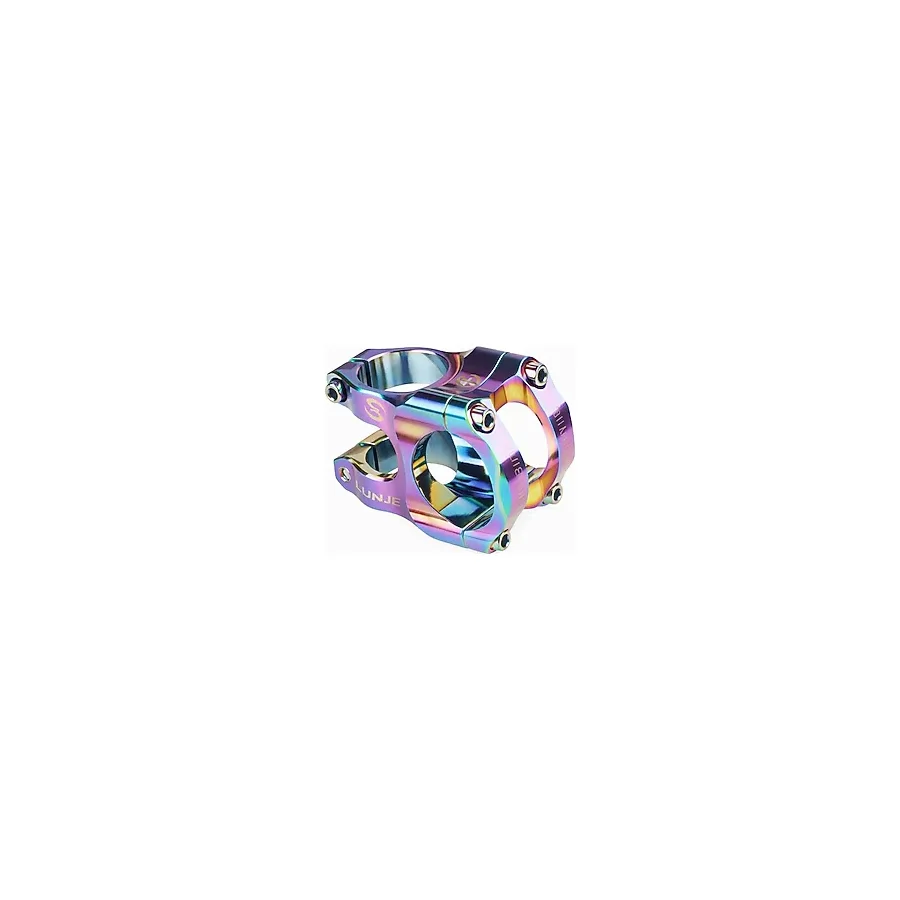 Lunje Alüminyum 31,8mm Mtb Freeride Gidon Boğazı Bisiklet Gidon Boğazı Rainbow Oil Slick Renk Boğaz